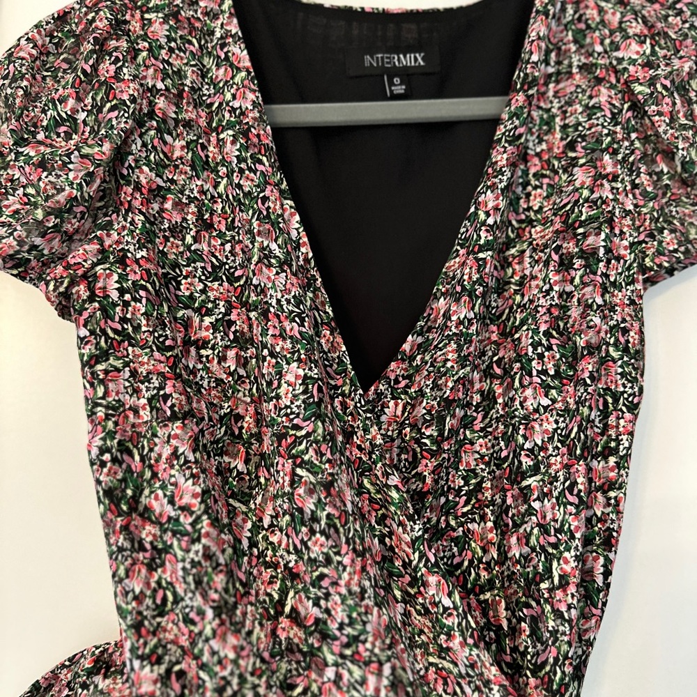 Intermix floral patterned wrap dress